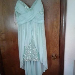 Teal prom dress